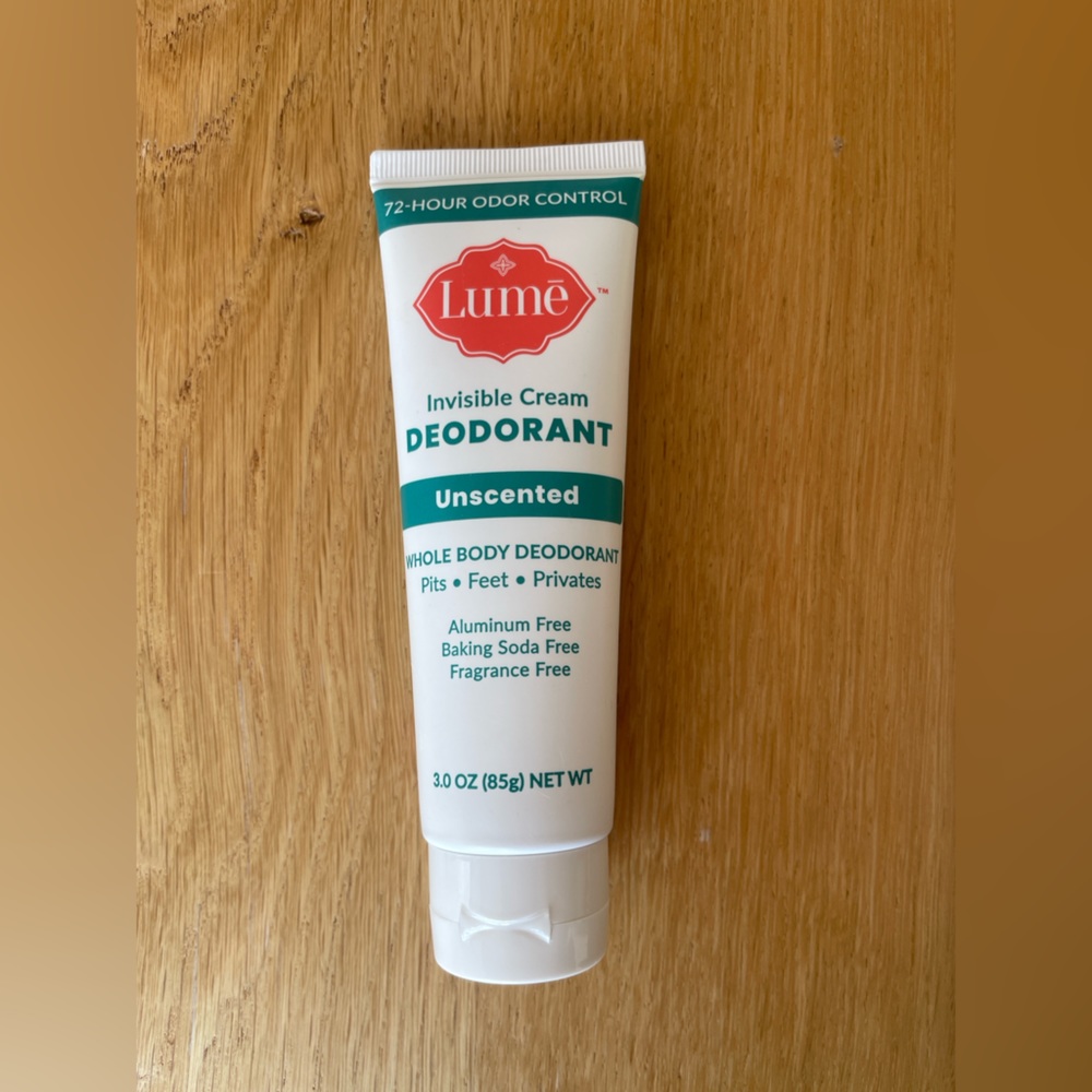 BRAND NEW Lume invisible cream deodorant 30oz Travel Size All Natural Unscented